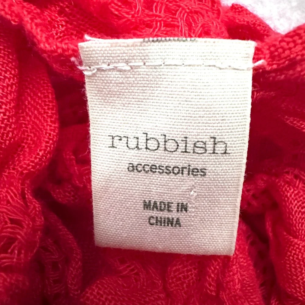 Rubbish Tomato Red Bubble Textured Infinity Scarf Knit Loop Scarf